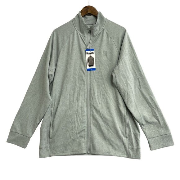 NEW Bench Urbanwear Men's L Full Zip Quick-Dry Sweatshirt Gray - Picture 2 of 10